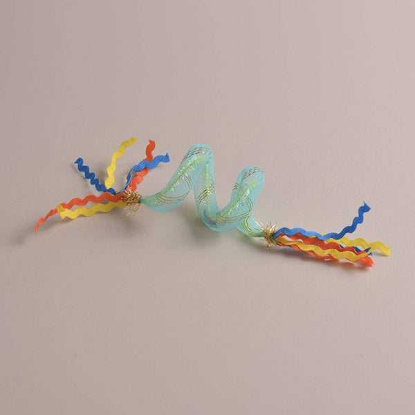 Moo - Mesh Tube Cat Toy with Ribbons