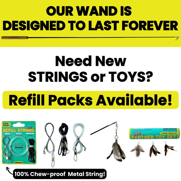 Forever Stick™ – Unbreakable Interactive Cat Wand Toy