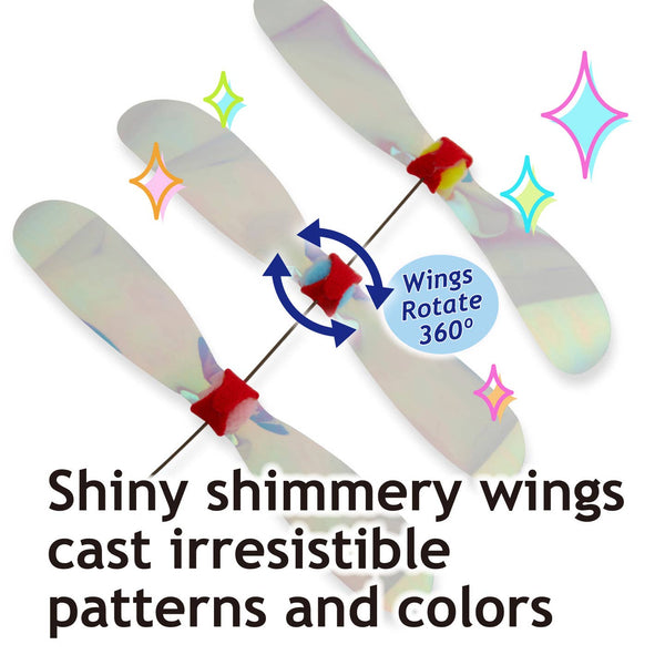 Neko Ichi Crinkly Critters Dancing Dragonfly Trio Cat Wand