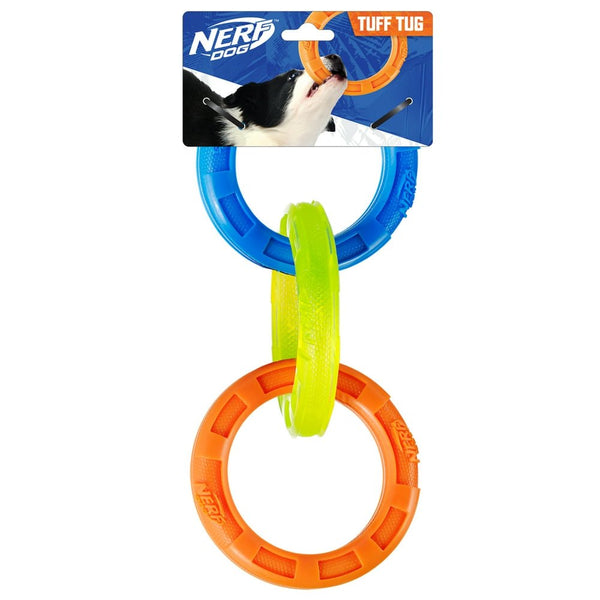 Nerf Dog Three Ring Tug, 9in