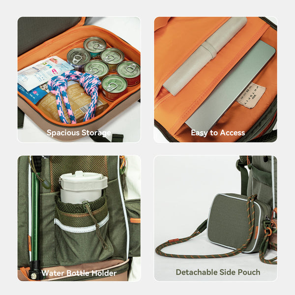 PETSFIT WILDPATH Pet Carrier Backpack for Hiking with Multi-Compartment Storage