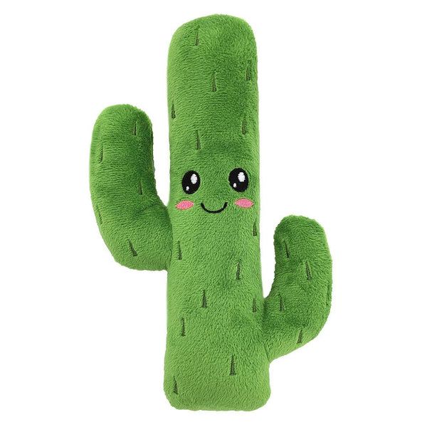 Cactus Dog Squeaky Toy - Soft Plush Chew Toy For Small & Medium Dogs