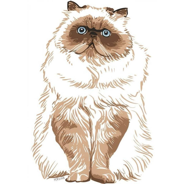 Persian Cat Greeting Card