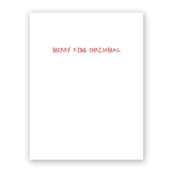 Cat Effing Christmas Greeting Card Box Set of 8 cards