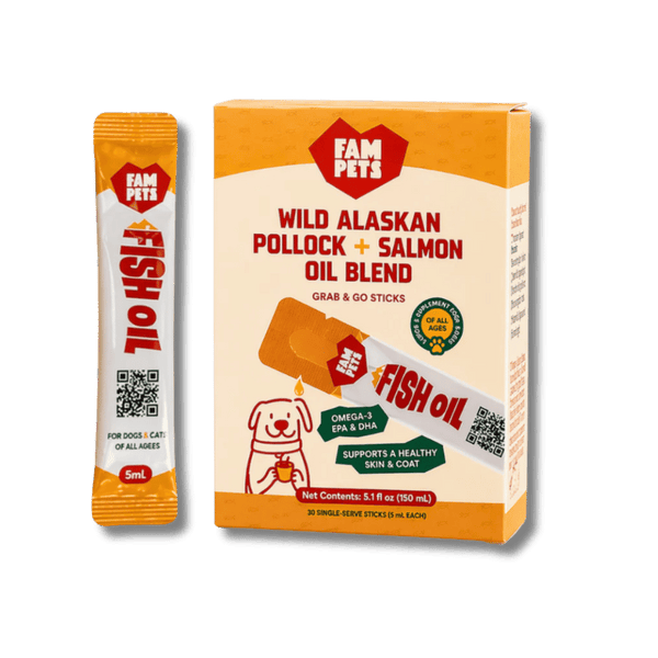 Fam-Pets - Alaskan - Pollock & Salmon - Omega-3 Fish Oil - Sticks / 30pc