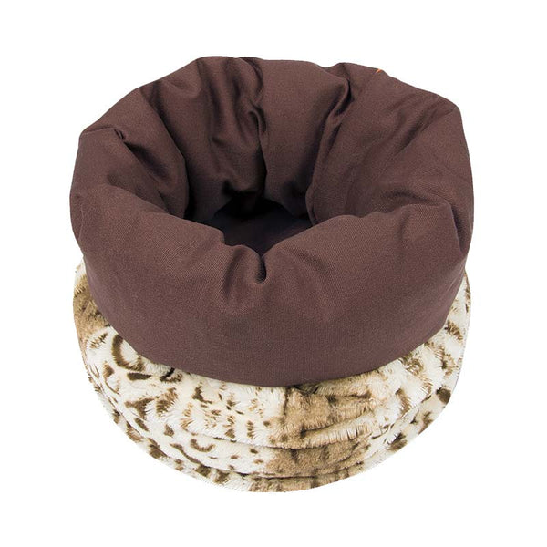 PLAY - Snuggle Bed - Leopard Brown Small