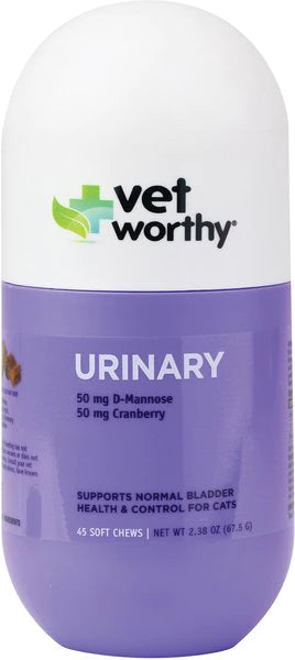 Vet Worthy Feline Urinary Soft Chews Urinary Supplement for Cats, 45 count
