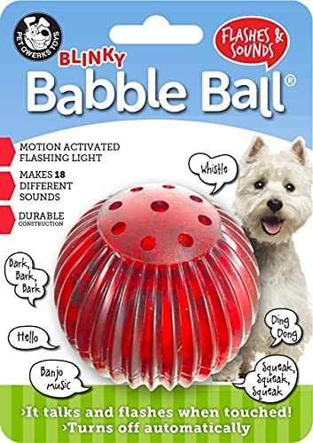 Pet Qwerks Large Blinky Babble Ball