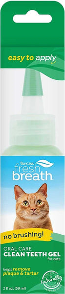 TropiClean Fresh Breath Clean Teeth Oral Care Gel for Cats