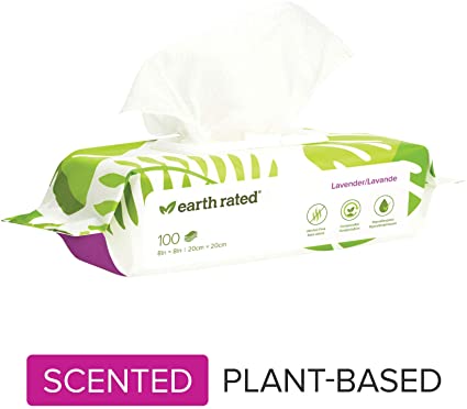 Earth Rated Compostable Dog Wipes 8” x 8”