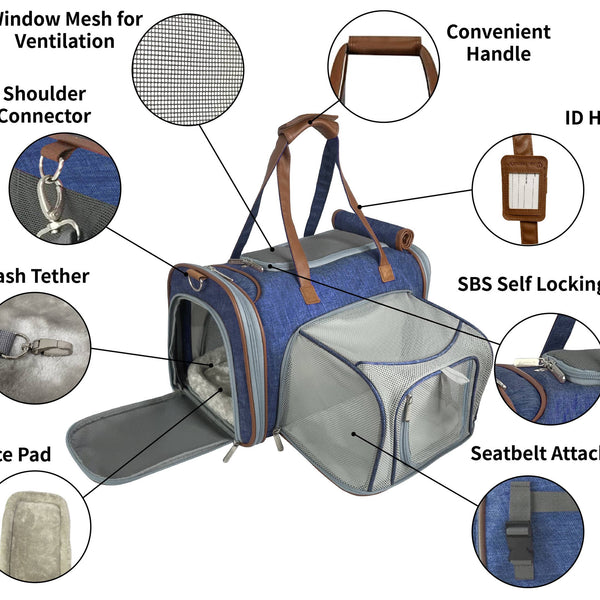 Mr. Peanut's Gold Series Mini Expandable Pet Carrier