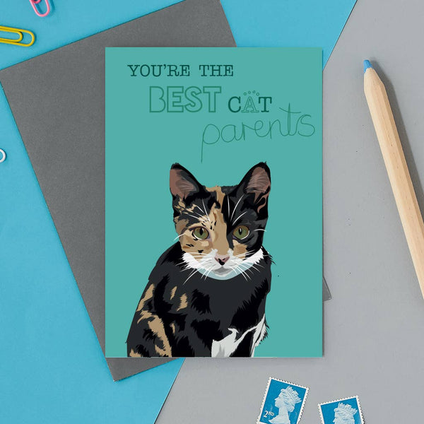 You're the best cat parents greeting card