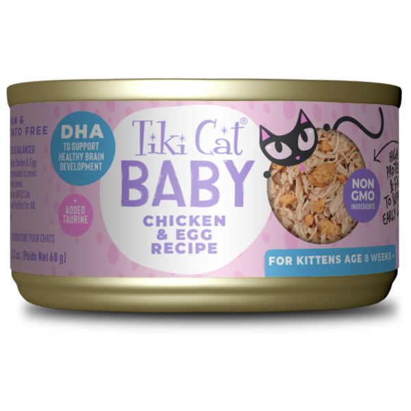 Tiki Cat Baby Mousse and Shreds 3 x 1.90z – Cascadia Natural Pet