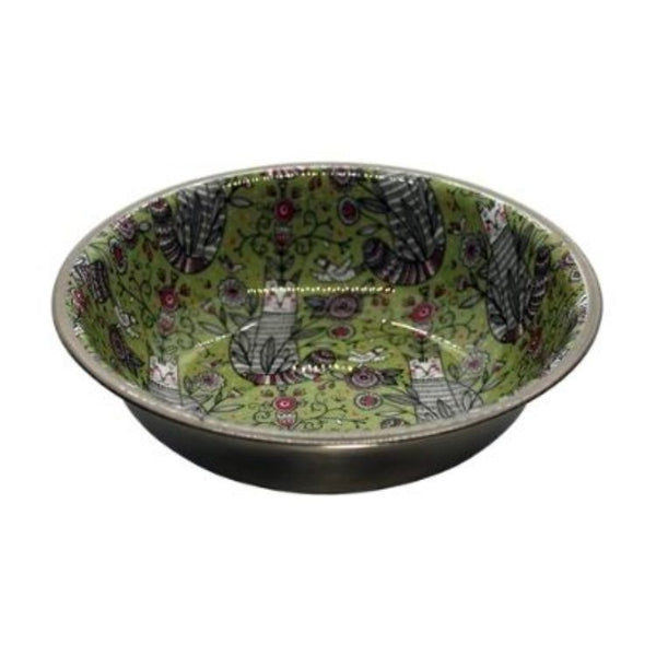 BAXTER & BELLA Selecta Bowl for Cats, Floral Pattern, 1.5 cups (350 ml)