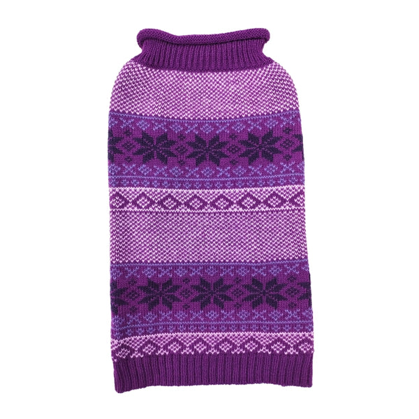 DQ Purple Alpine Snowflake Sweater 6"