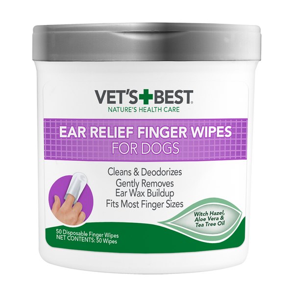 Vet's Best Ear Relief Finger Wipes 50 ct