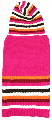 DQ Fuschia Striped Hoodie Sweater