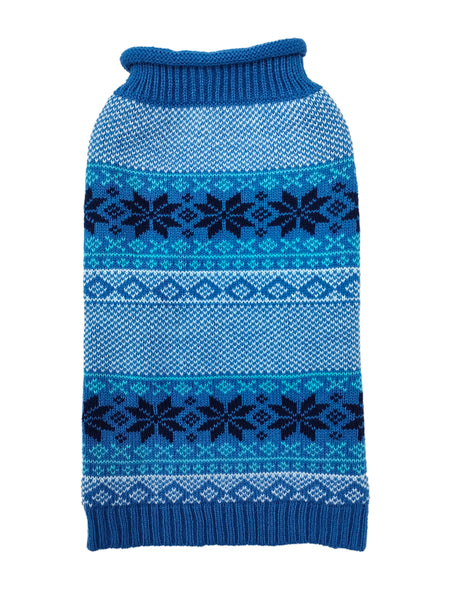 DQ Blue Alpine Snowflake Sweater 16"