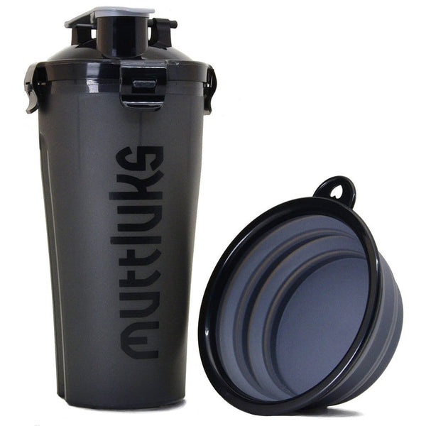 MuTTravel 2-in-1 Bottle with Collapsible Dog Bowl