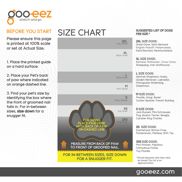 Goo-Eez Stretch and Go All Season Dog Boots