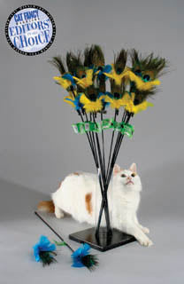 Vee PuRRfect Peacock Feather Cat Toy