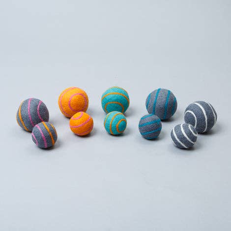 Striped Boiled Wool Balls