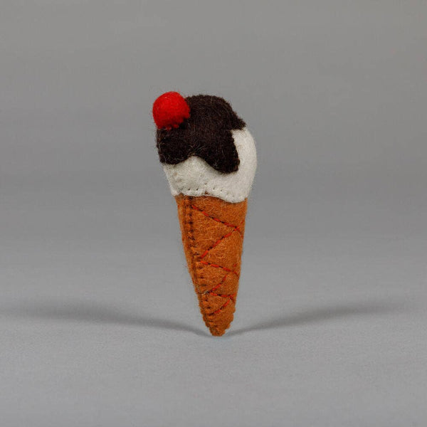 Wool Ice Cream Cone Cat Toy