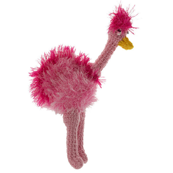 Oomaloo Pet Toy - Ostrich large pink