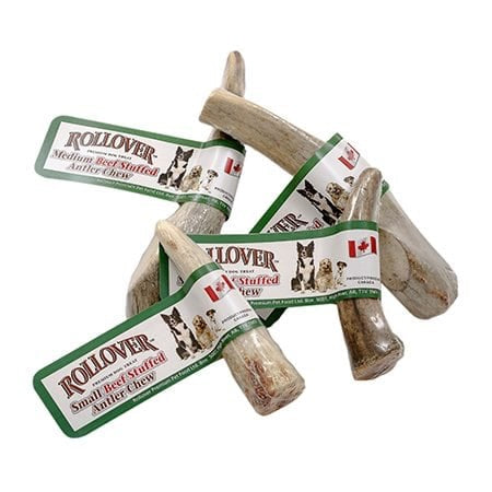 Rollover Beef Stuffed Antler Chew, small