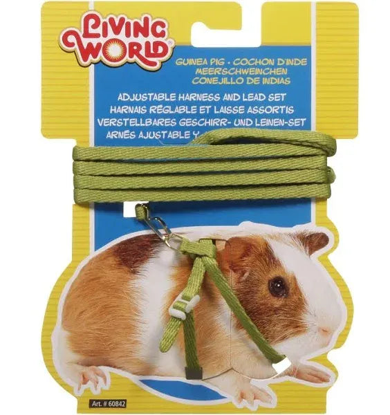 Living World Guinea Pig Harness and Lead Green