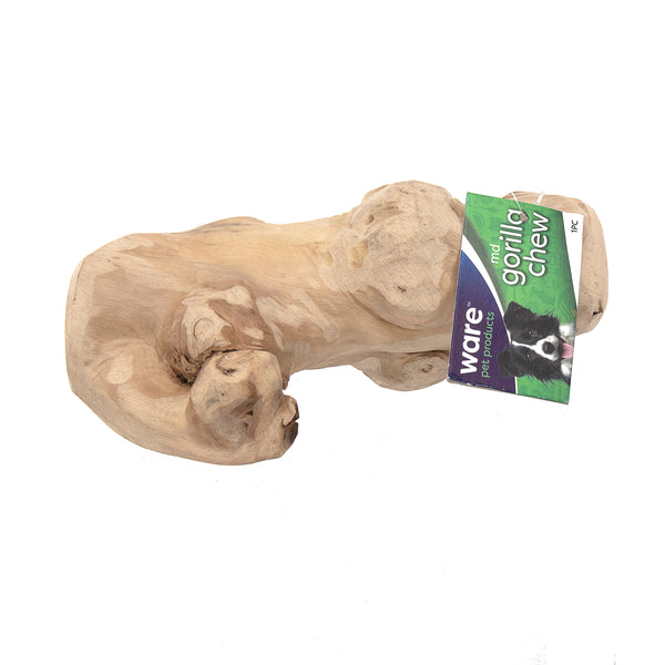 Natural Wood Gorilla Dog Chew